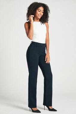 Betabrand Womens L Petite Navy Classic DPYP Dress Yoga Pants Career Chic